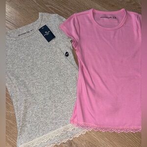 Abercrombie girls ribbed tshirts size 9/10